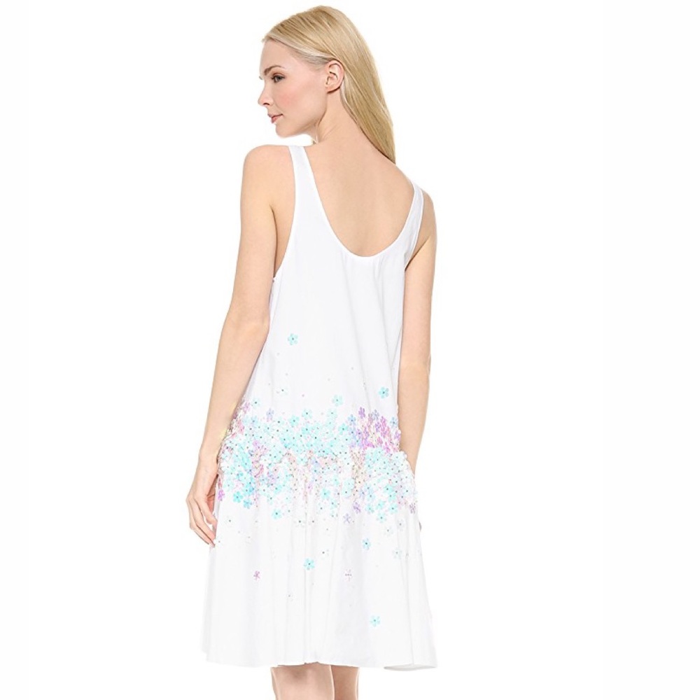 Suno Flower Sequin White Dress - Picture 3 of 8